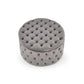 Grey Velvet Hunez Storage Ottoman – Round Accent Bench