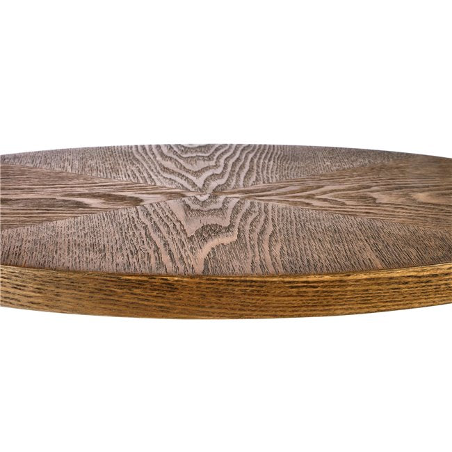 Helphi Side Table – Walnut MDF Top with Black Metal Frame