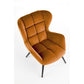 Lounge chair Harion, cinnamon color, H91x75x86cm, seat H48cm