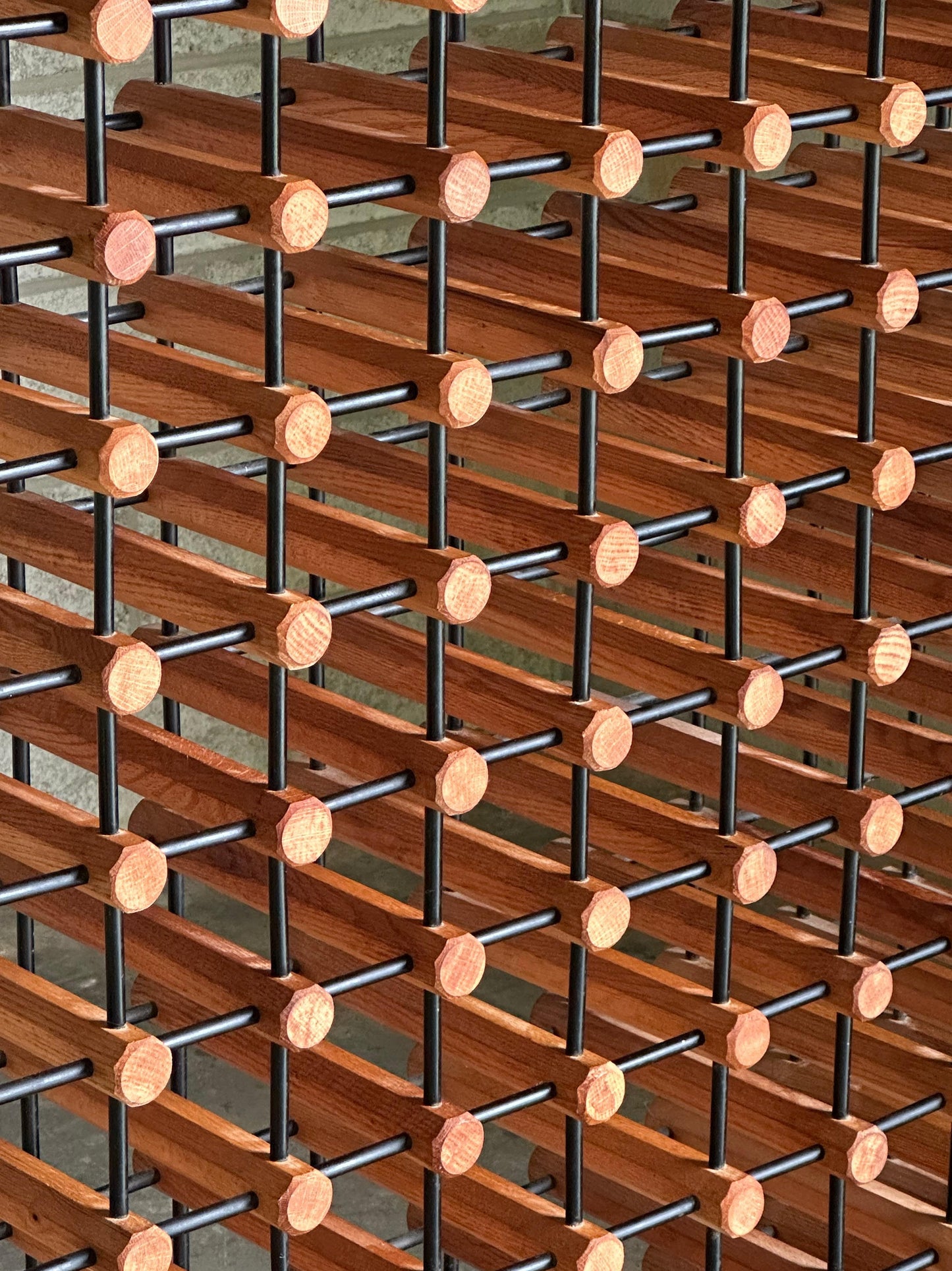 Vintage 1960s Monumental Danish Modular Oak Wine Rack – After Richard Nissen for Nissen Langaa