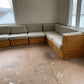 Large Mid-Century Modern Rattan Sectional or Sofas