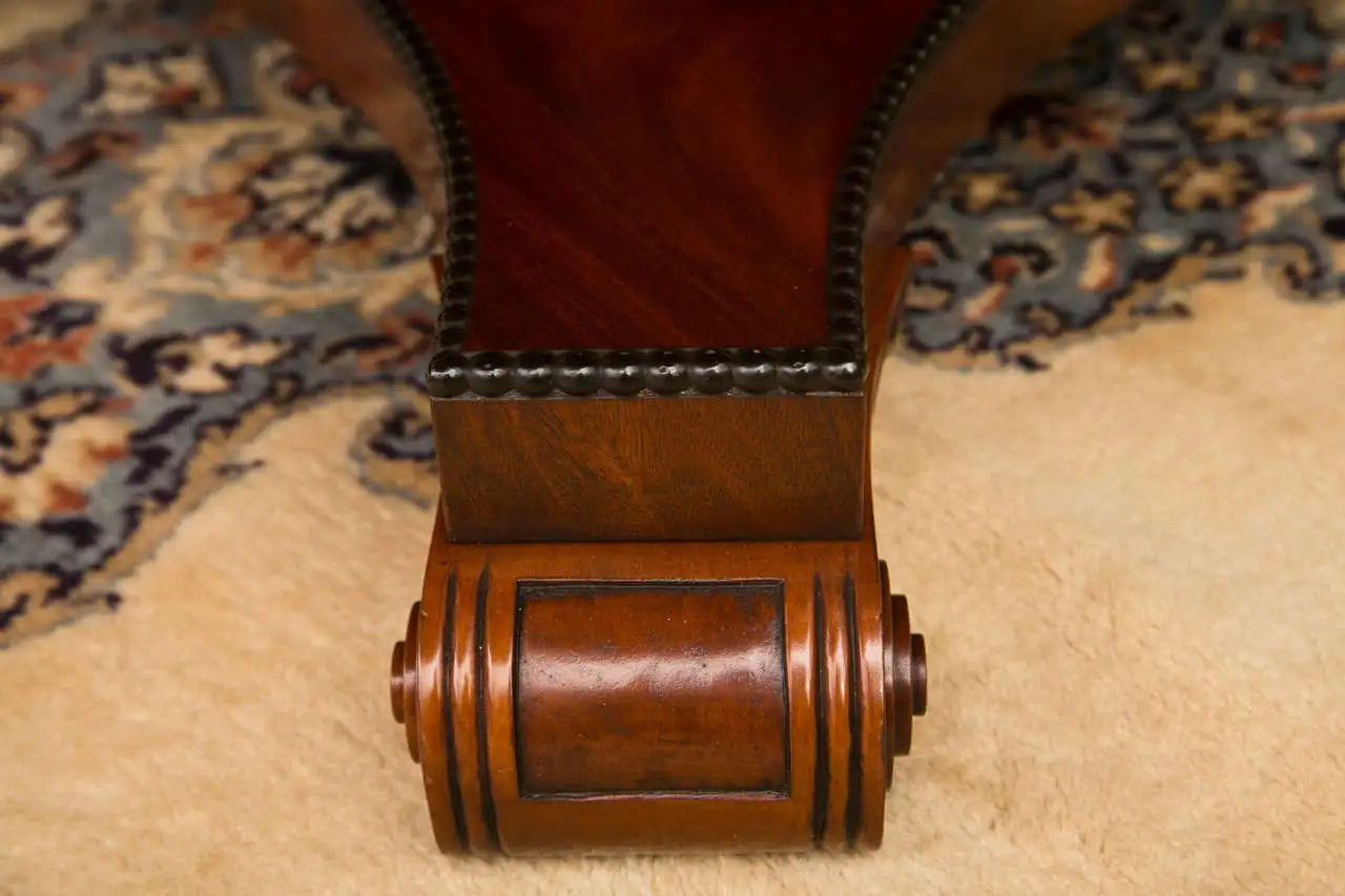 Custom Regency Style 56" Diameter Mahogany Dining Table