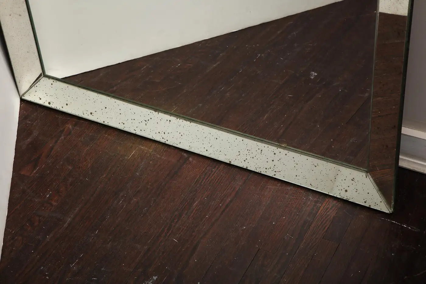 Custom Full Length Mirror in Antiqued Mirror Frame