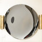 Large Sculptural Round Concave Black Silver Mirror or Wall Art, Italy, 47" diam.