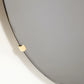 Large Sculptural Round Concave Black Silver Mirror or Wall Art, Italy, 47" diam.