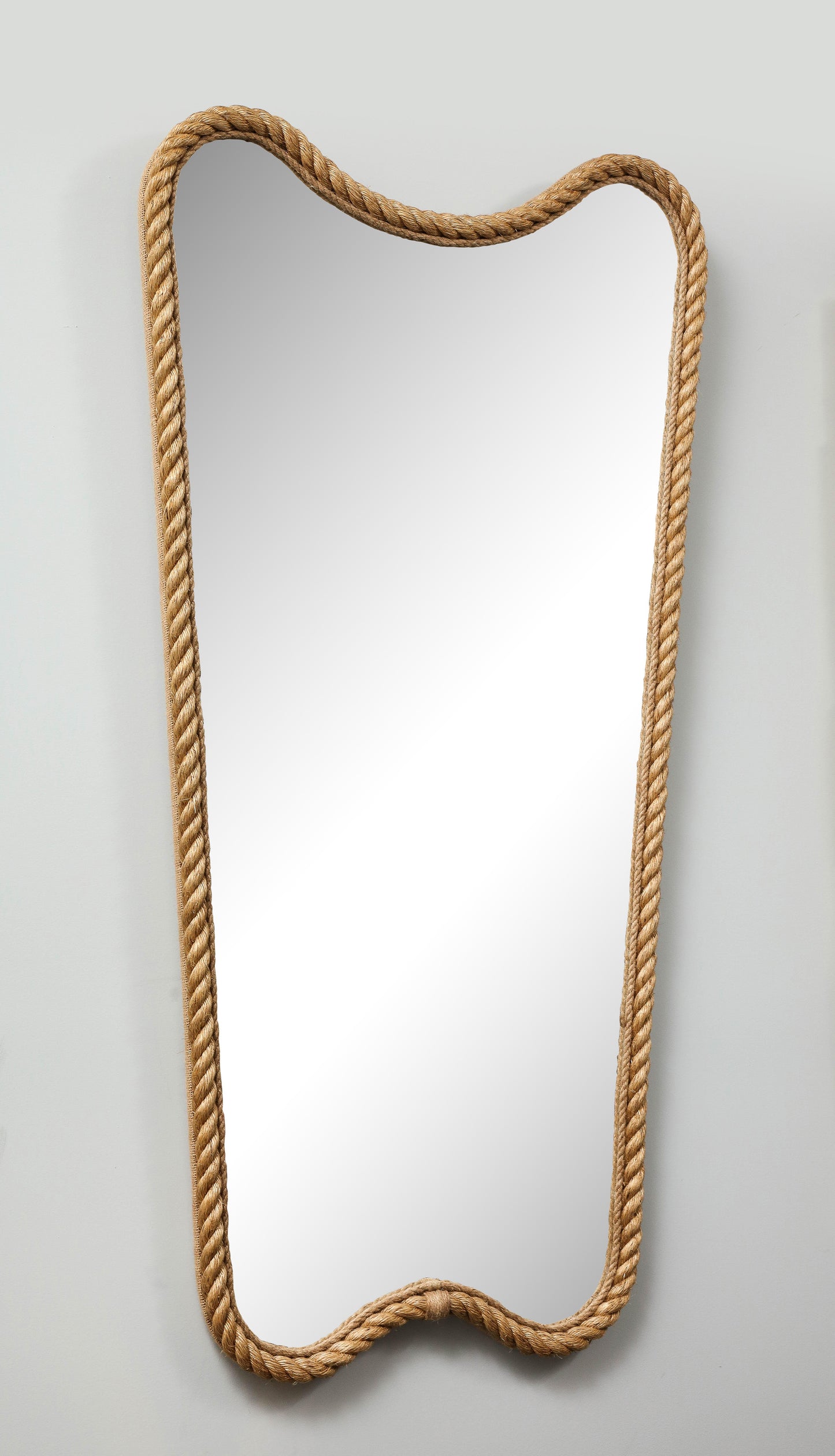 Spectacular Elliptic Rope Wall Mirror – Mid-Century Modern Style
