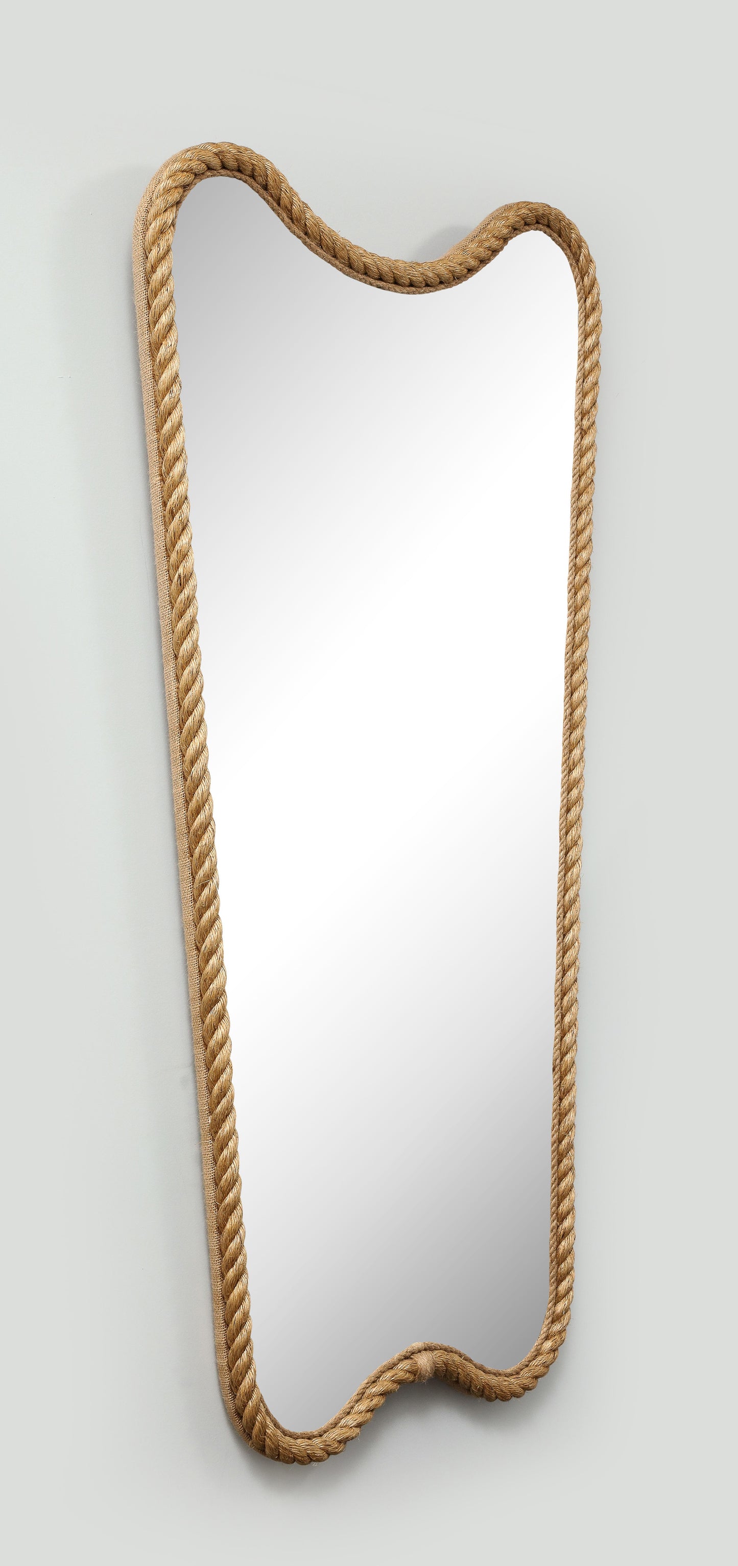 Spectacular Elliptic Rope Wall Mirror – Mid-Century Modern Style