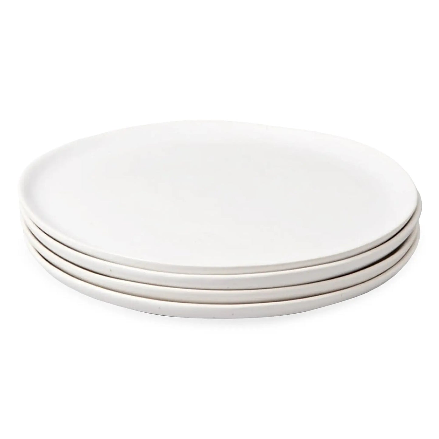 Dove Gray Stoneware Salad Plates — Set of 4
