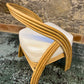 Modern Bamboo Bentwood Chair With Seat Cushion