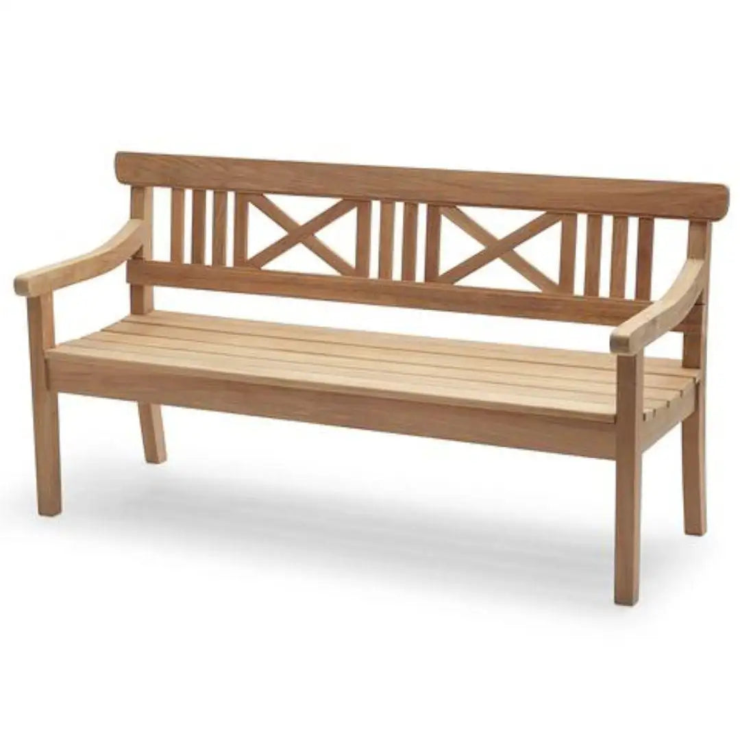 Wooden bench with a white background