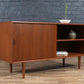 Custom Walnut Credenza – Sliding Doors, Mid-Century Modern Design