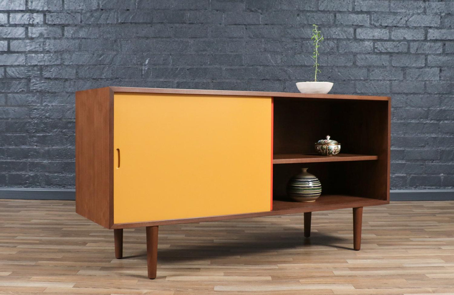 Custom Multi-Color Lacquered Credenza – Mid-Century Modern