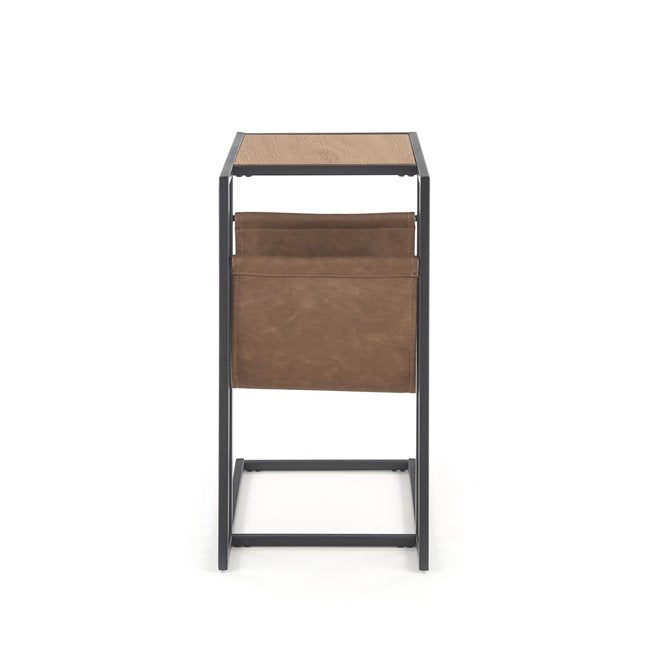 Haupact Side Table – MDF & Eco Leather with Steel Frame