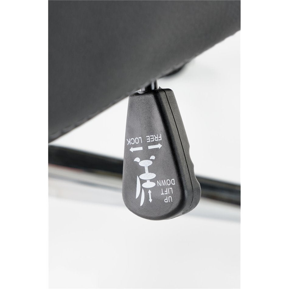 Hagento Adjustable Office Chair – Graphite Black Eco Leather & Fabric, Modern Executive Design