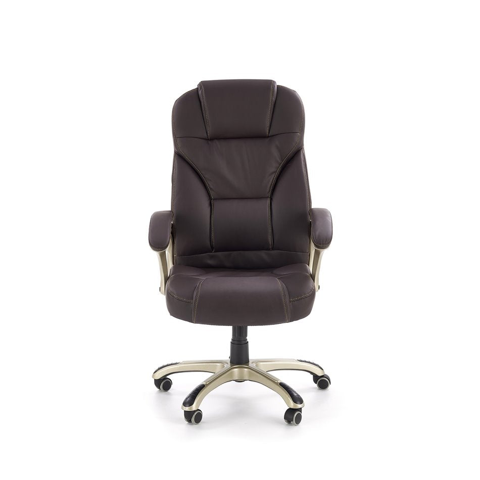 Hesmond Adjustable Office Chair – Dark Brown Eco Leather, Modern Executive Design