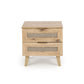 Bedside table Horeno, oak/black color, MDF, H52x50x34cm