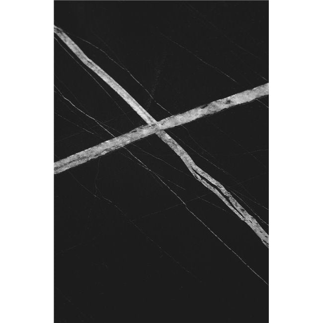 Haleta Coffee Table Set - 2 Black Round MDF Tables with Steel Base