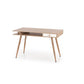 Hyrathis Desk – Oak and White MDF with Steel Frame