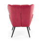 Lounge chair Harion, burgundy color, H91x75x86cm, seat H48cm