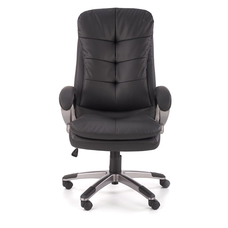 Executive Office Chair Heston – Black Eco Leather, Adjustable Height, 114–124×66×72 cm