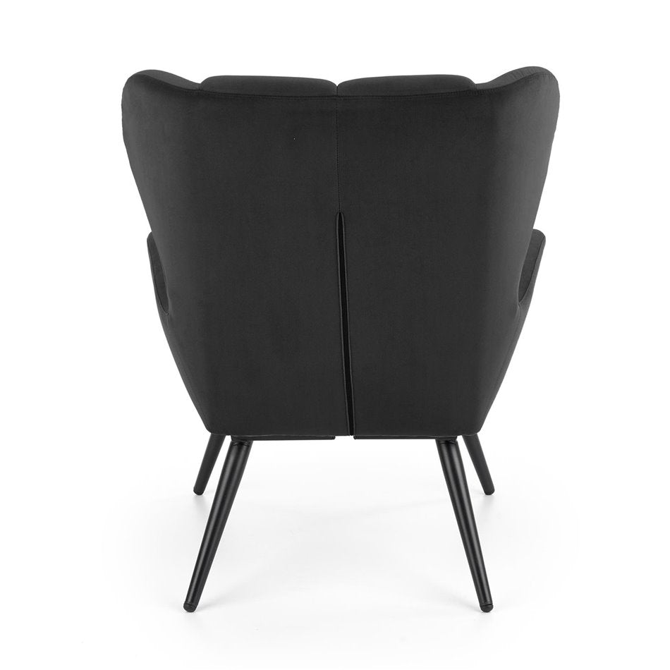 Lounge chair Harion, black, H91x75x86cm, seat H48cm