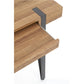 Hesmara Desk – Black and Walnut MDF with Steel Frame