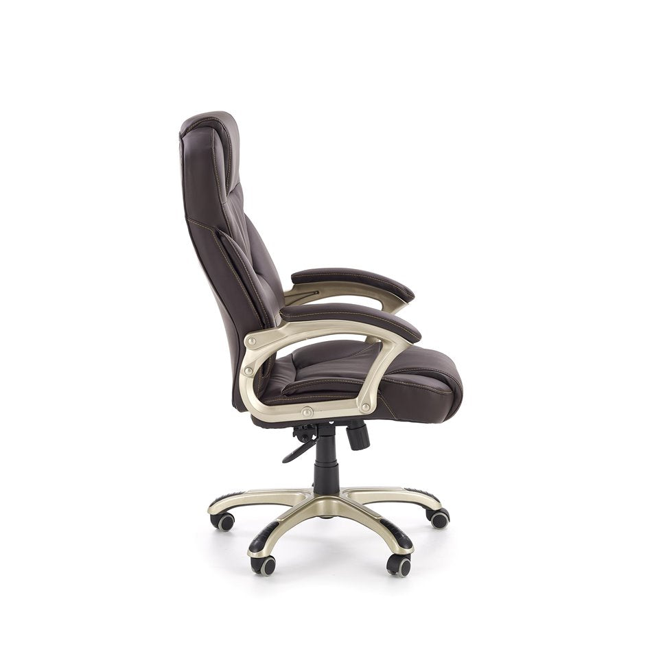 Hesmond Adjustable Office Chair – Dark Brown Eco Leather, Modern Executive Design
