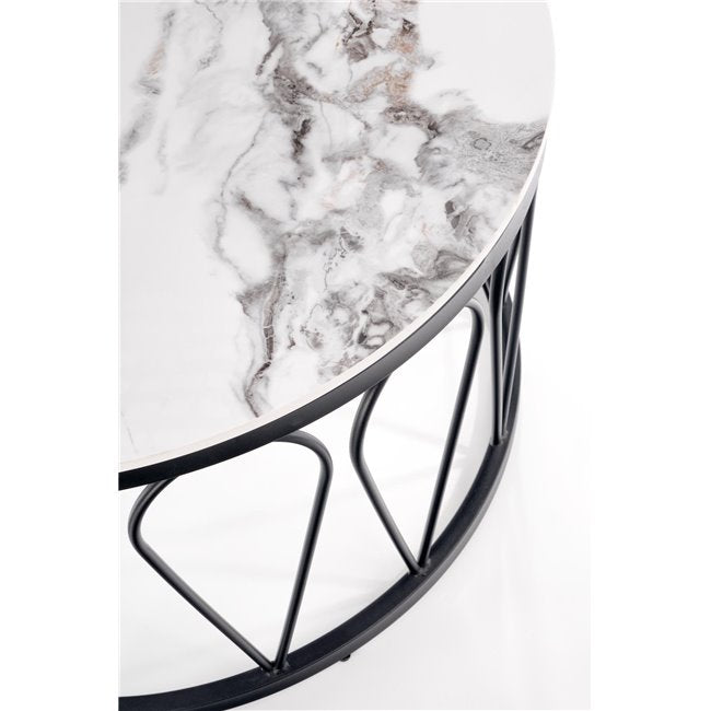 Hormosa Coffee Table Set – Sintered Stone Tops with Steel Frame (2 Pieces)