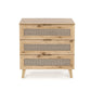 Chest of drawers Horeno, oak/black color, MDF, H85x80x40cm