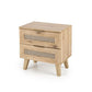 Bedside table Horeno, oak/black color, MDF, H52x50x34cm