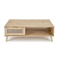 Horeno Coffee Table – Oak & Black MDF Modern Design