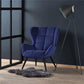 Lounge chair Harion, navy blue, H91x75x86cm, seat H48cm