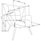 Lounge chair Harion, black, H91x75x86cm, seat H48cm