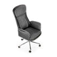 Hagento Adjustable Office Chair – Graphite Black Eco Leather & Fabric, Modern Executive Design
