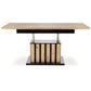 Haretti Extendable Coffee Table – Oak & Black MDF Modern Design