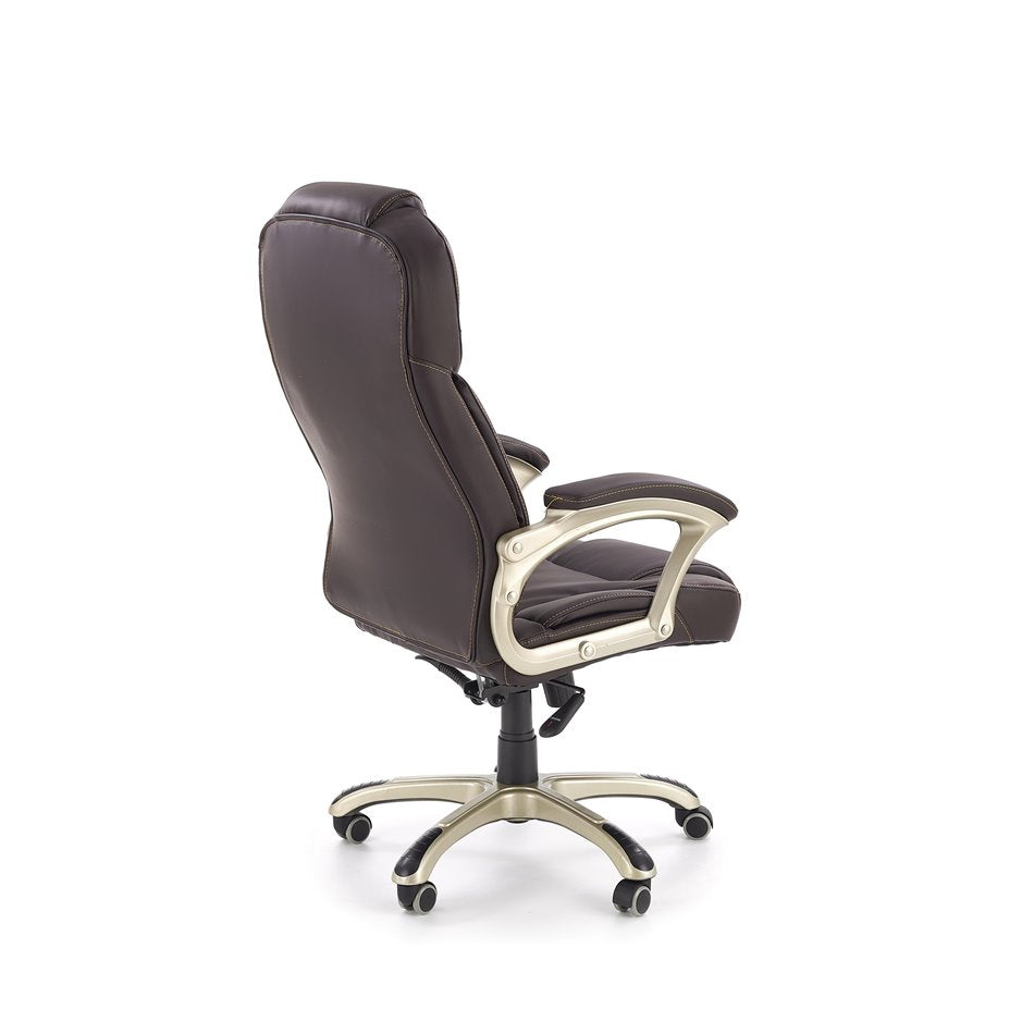Hesmond Adjustable Office Chair – Dark Brown Eco Leather, Modern Executive Design