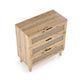 Chest of drawers Horeno, oak/black color, MDF, H85x80x40cm