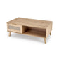 Horeno Coffee Table – Oak & Black MDF Modern Design