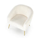 Lounge chair Hrifonetti-G, cream color boucle fabric, H78x67x77cm, seat H45cm