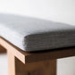 Bertu Suelo Modern Wood Bench Upholstered in Thick Weave