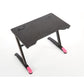 Hollvyr Desk – Black and Red MDF with Steel Frame