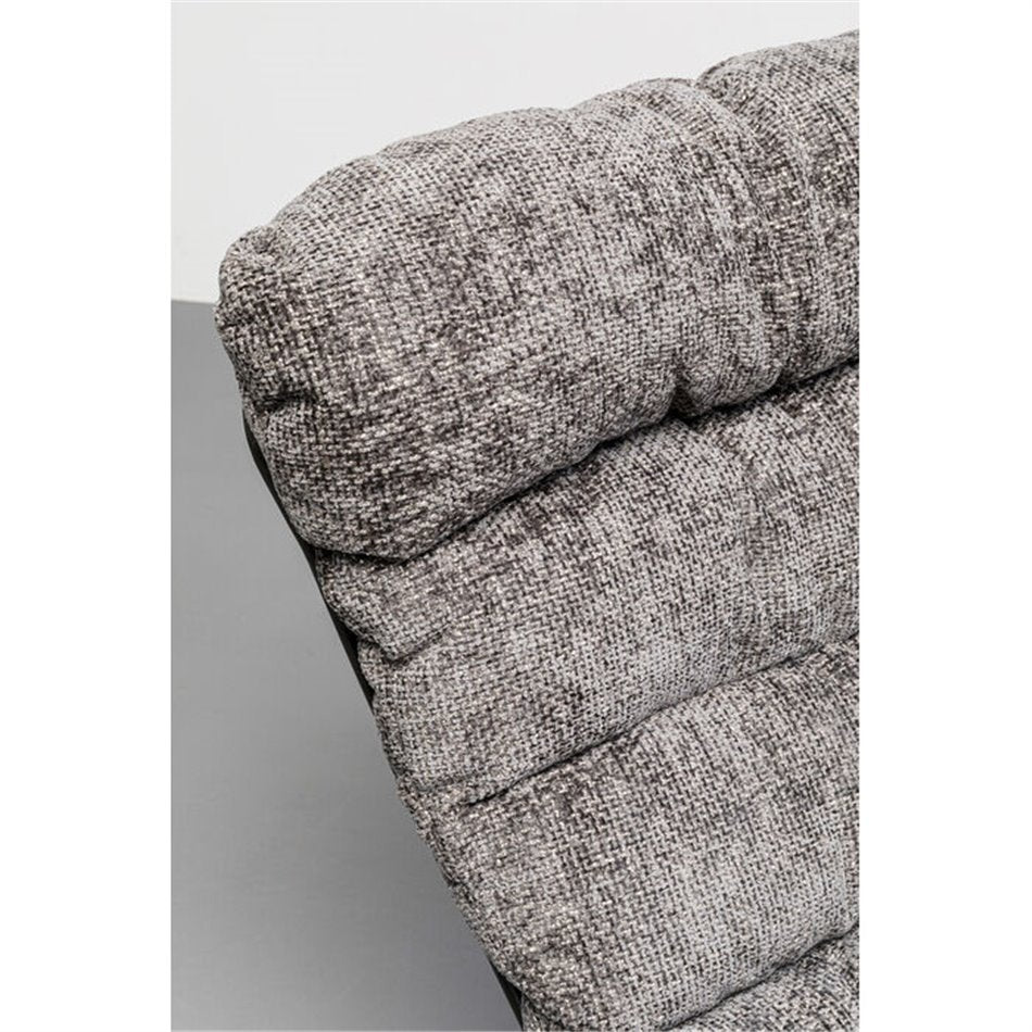 Armchair Vienna Swing and stool, gray color, H105x83x52cm, seat height 40cm