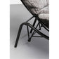 Armchair Vienna Swing and stool, gray color, H105x83x52cm, seat height 40cm