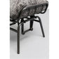 Armchair Vienna Swing and stool, gray color, H105x83x52cm, seat height 40cm