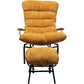 Armchair Vienna Swing and stool, yellow color, H105x83x52cm, seat height 40cm