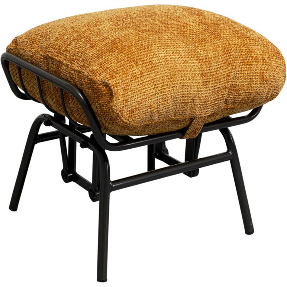 Armchair Vienna Swing and stool, yellow color, H105x83x52cm, seat height 40cm