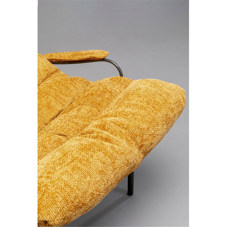 Armchair Vienna Swing and stool, yellow color, H105x83x52cm, seat height 40cm