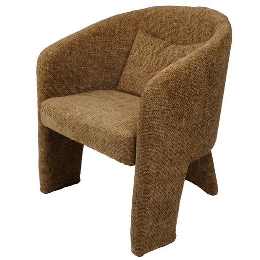 Armchair Jonita, brown color, H79x70x64cm, seat H42cm