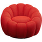 Swivel armchair Peppo Bloom, red, rotatable 360 degrees, H66xD94cm, seat height 40cm
