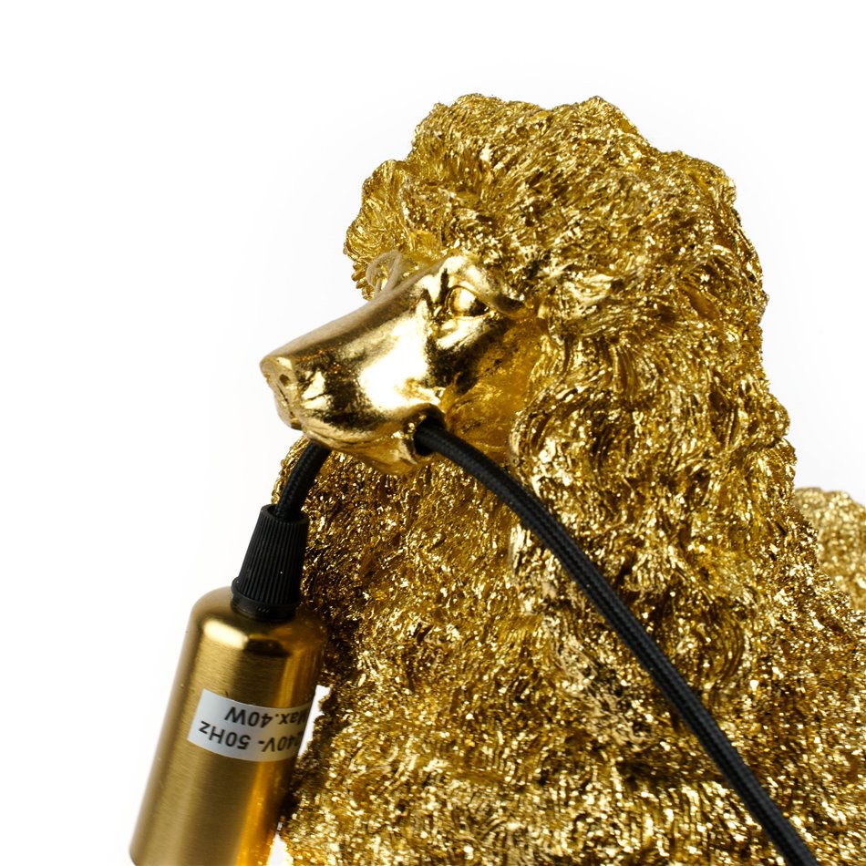 Table lamp Dog gold, H32x15.5x34cm, E14 40W(MAX)